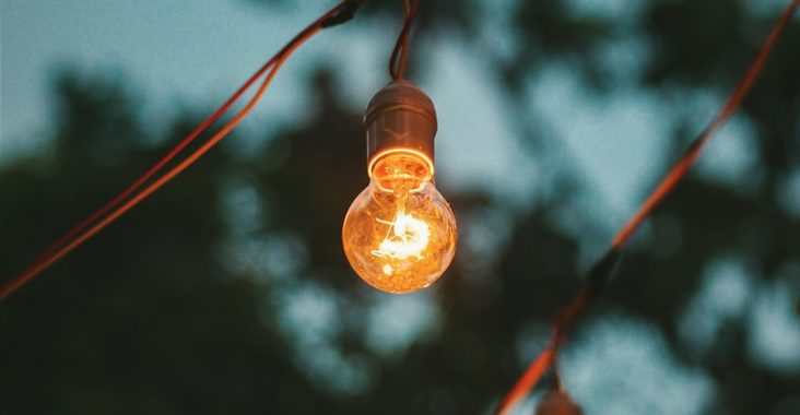 low angle photo of lighted lamp