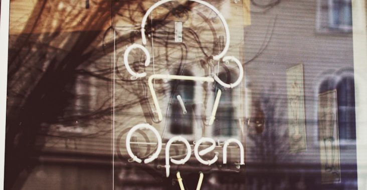 ice cream store neon light signage